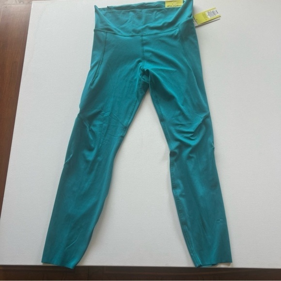 all in motion Pants - NWT All‎ in Motion Women's Flex Ribbed High-Rise 7/8 Leggings Large Teal (A4)